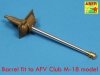 Aber 35L-137 U.S 76 mm M1A2 barrel with muzzle brake for Sherman M4 & M-18 Hellcat (1:35)	